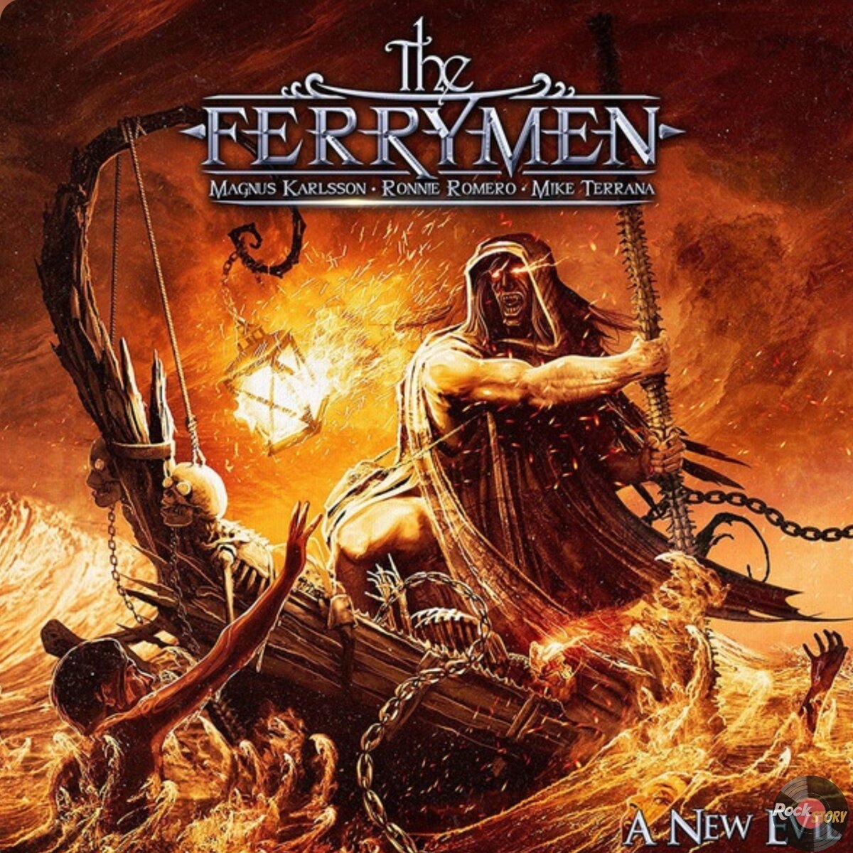 На фотографии обложка альбома A New Evil группы The Ferrymen