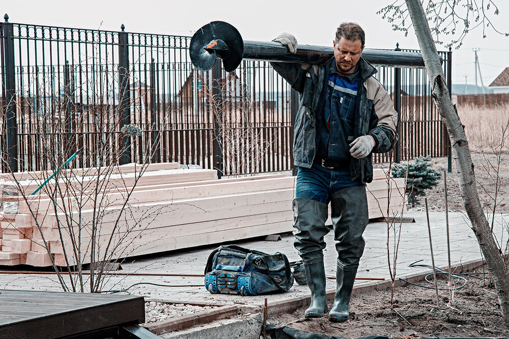 Монтаж винтовых свай