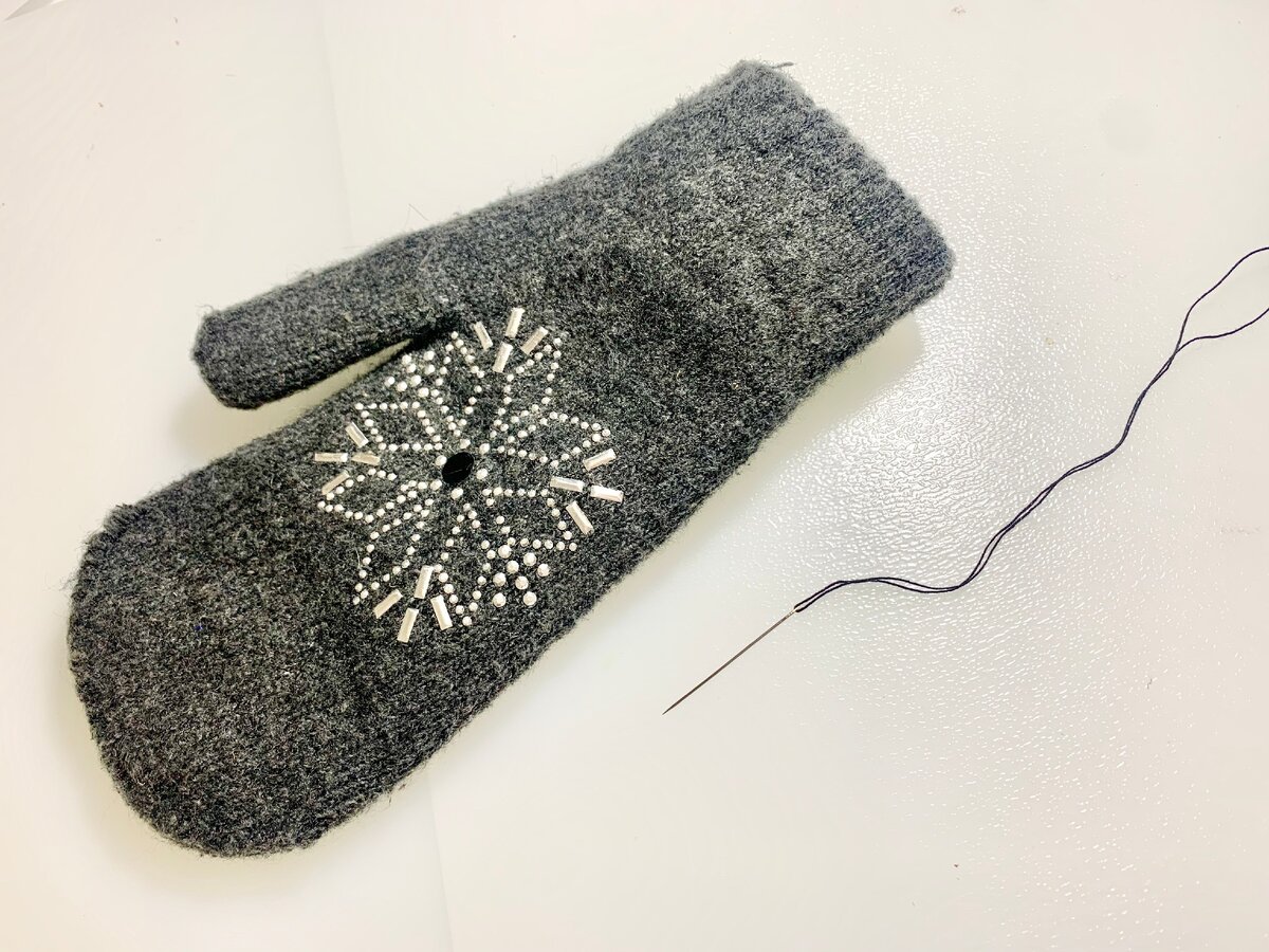 Пример подходящей варежки (можно просто сшить мешочек из любой ткани или фетра)