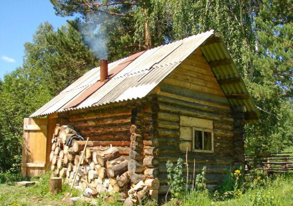 Топится в огороде баня картинки