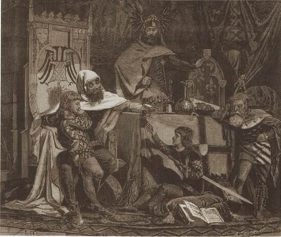 Отравление сыновей Витовта. Рисунок Я. Монюшко, 1878 г.