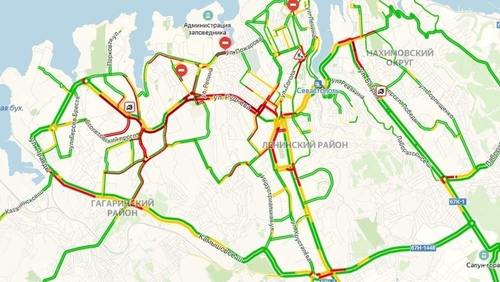 Карта севастополя пробки онлайн