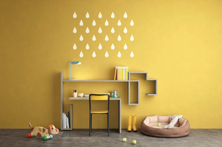 Интерьер детской в желтом цвете
