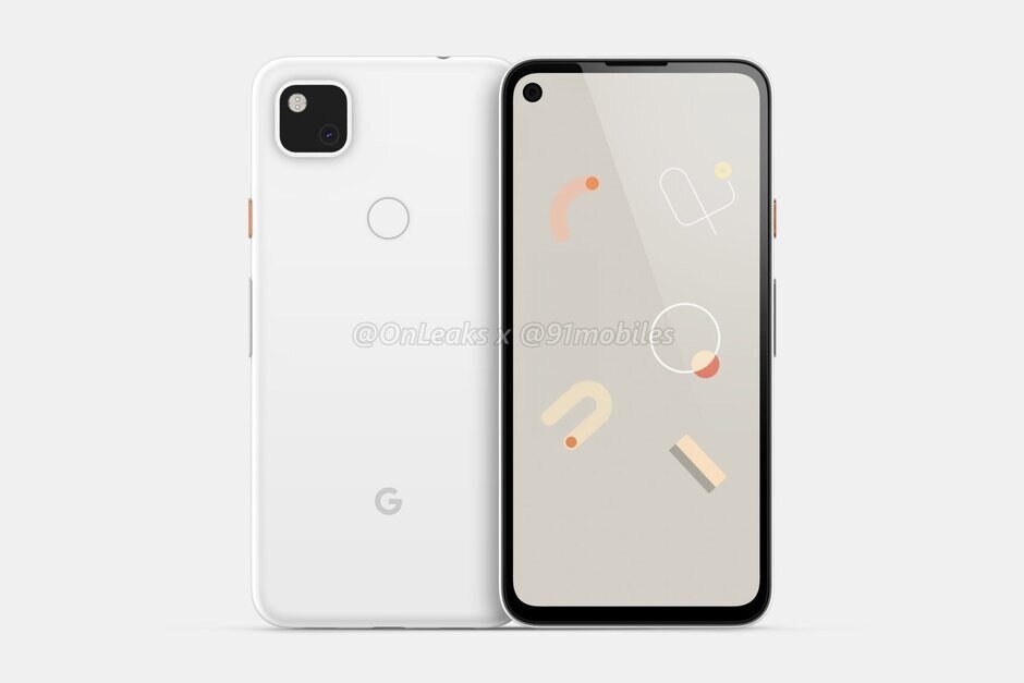 Рендер Pixel 4a от OnLeaks 