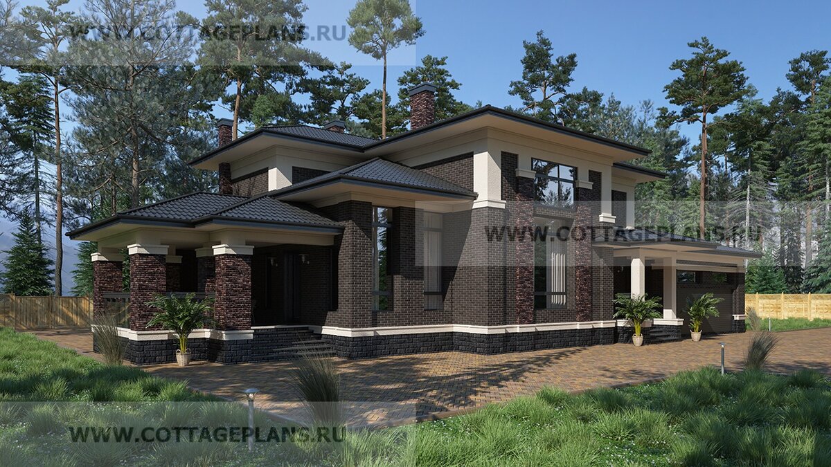 Фасад дома. Источник фото: https://www.cottageplans.ru