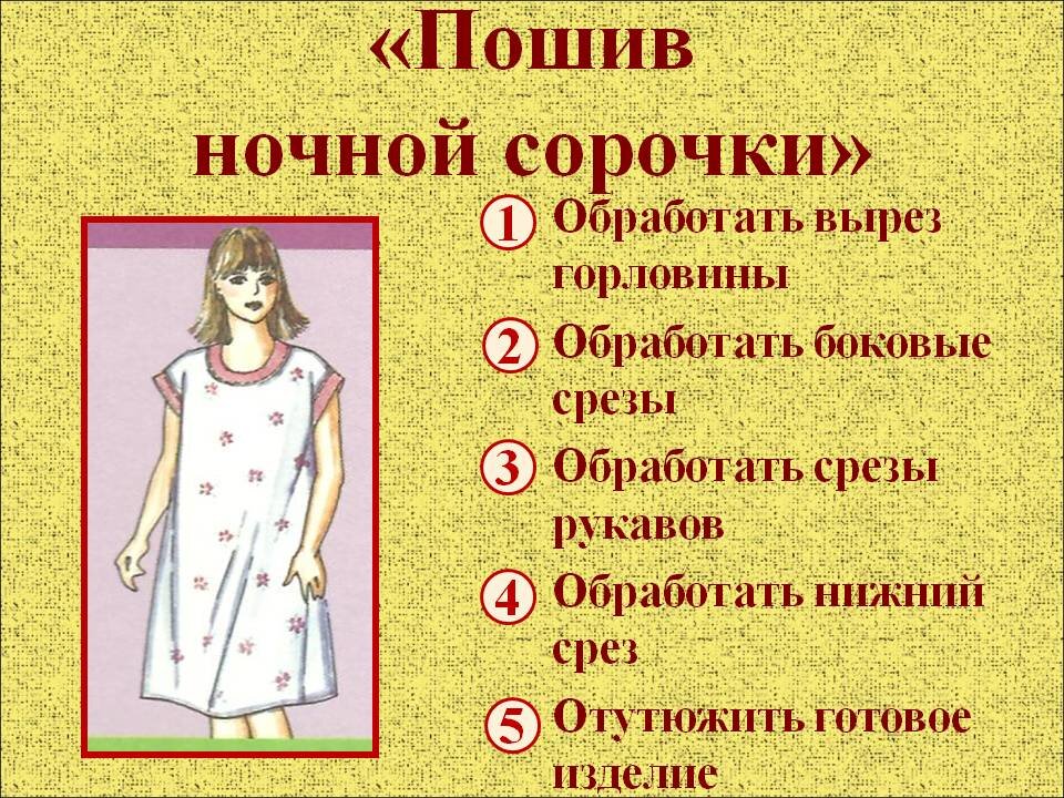 Проект ночной сорочки