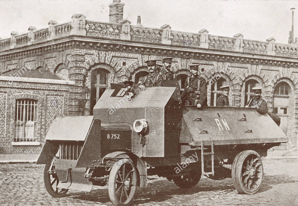 На службе флота. Часть 2. RNAS B-Type Armored Truck. 1914. Автобус в броне.  | Remont1969 | Дзен