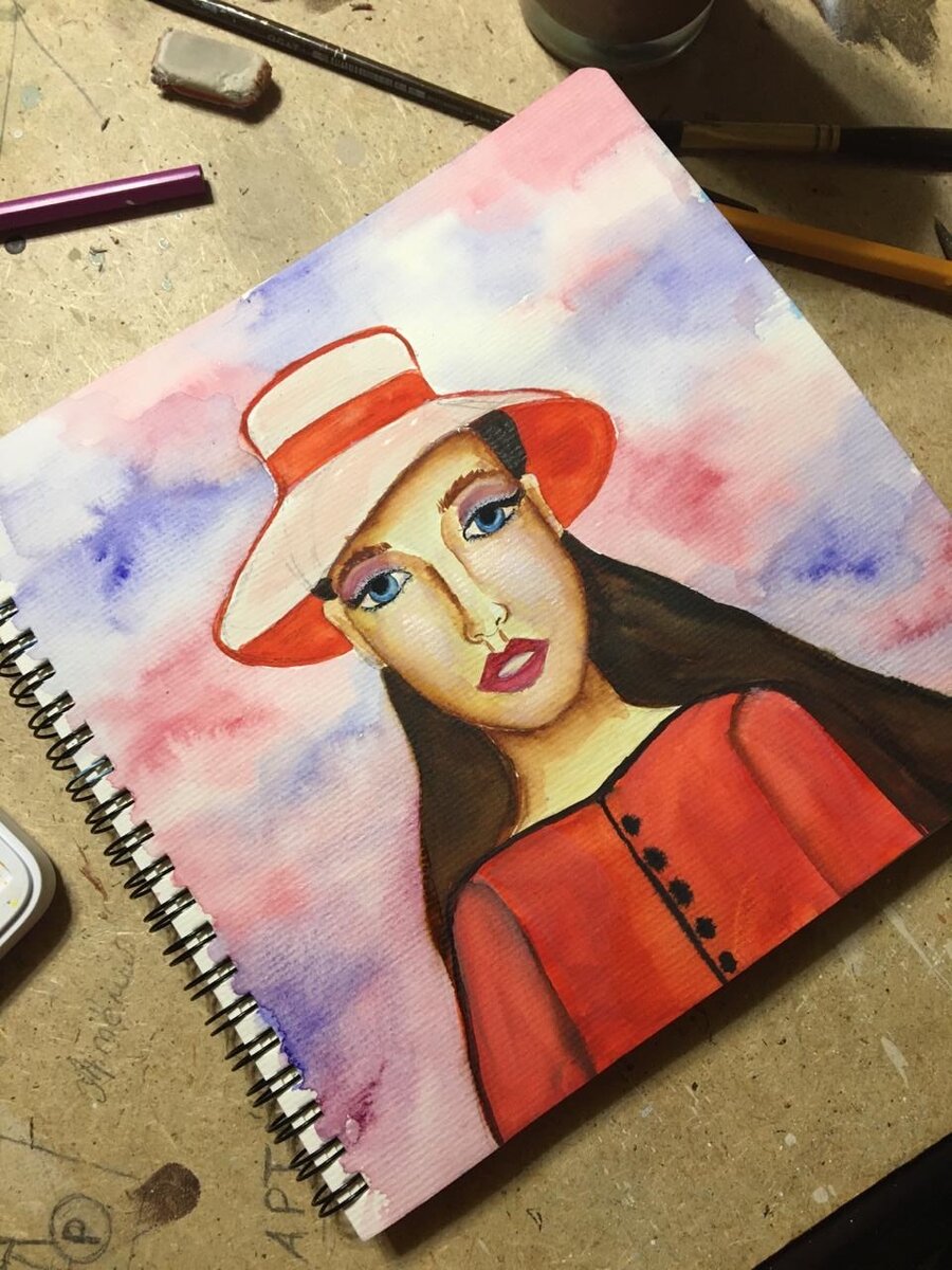 Это один из рисунков дочери акварелью