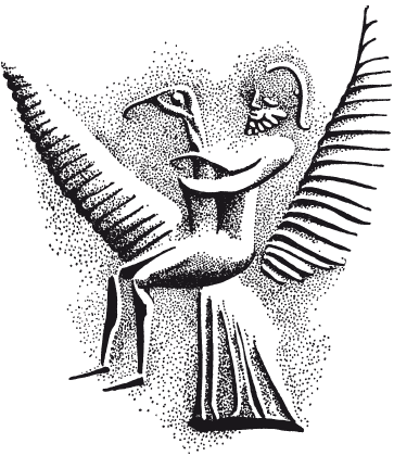 Фрагмент шумерской цилиндрической печати с изображением полёта Этаны на орле (изображение из открытого доступа)