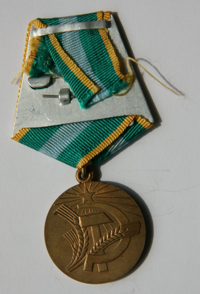 Медаль «За преобразование Нечерноземья РСФСР». 1977 год. (реверс).