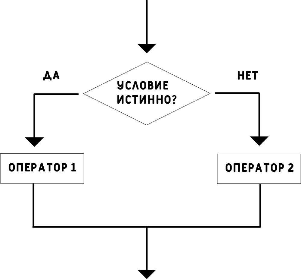 Изобразите блок схему полной формы ветвления