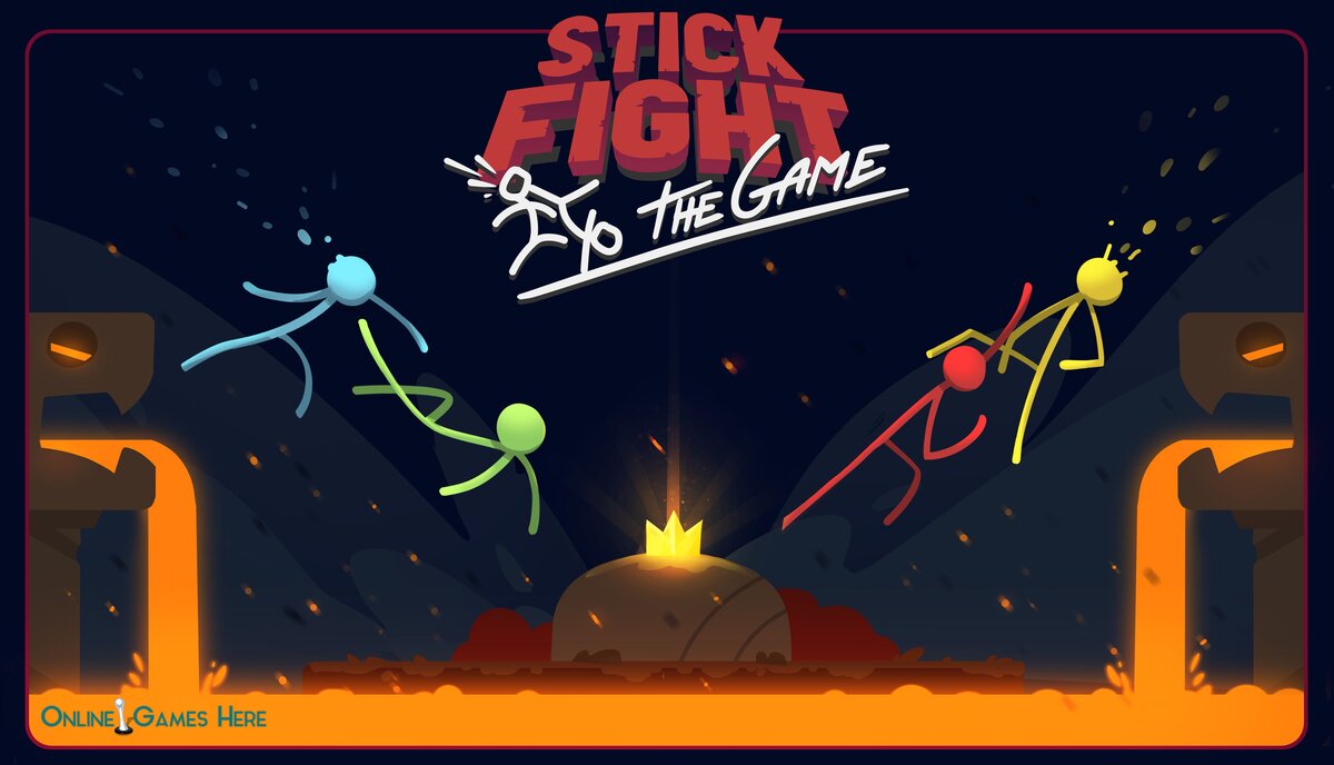 Обложка и кадры из игры Stick Fight : The Game. Фото из открытых источников Яндекс.Картинки.
