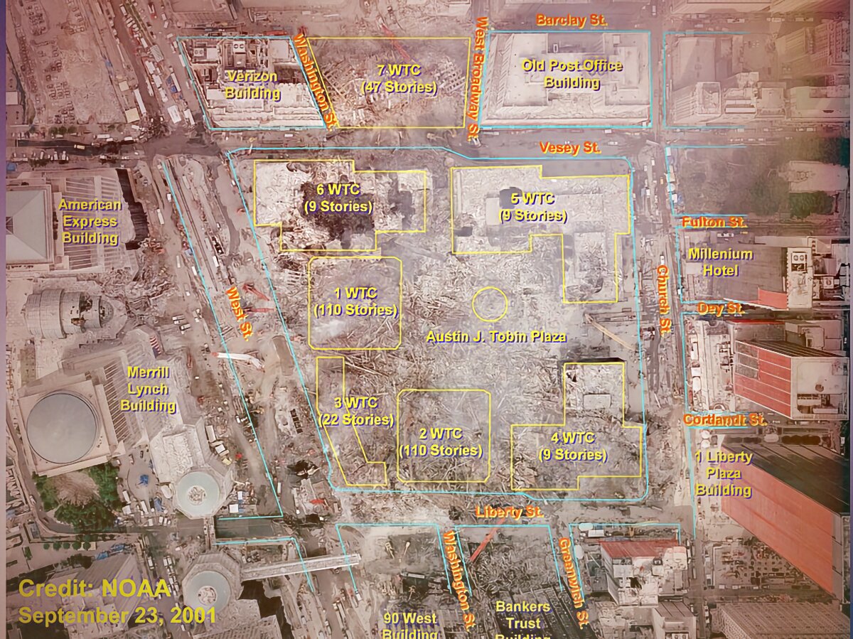 Интересные детали. Одновременно с «Башнями-близнецами» были снесены здания, в которые не попадали «самолёты». 