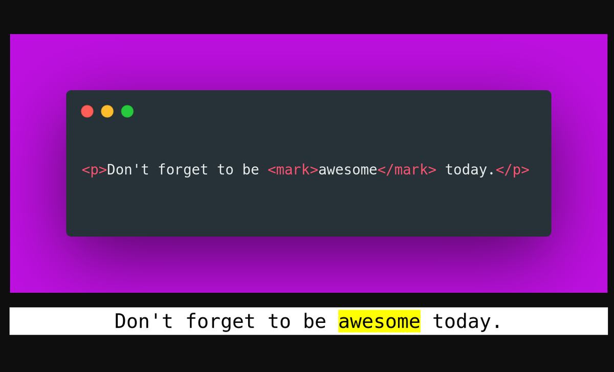 Html tips. Тег Mark. Mark tag.