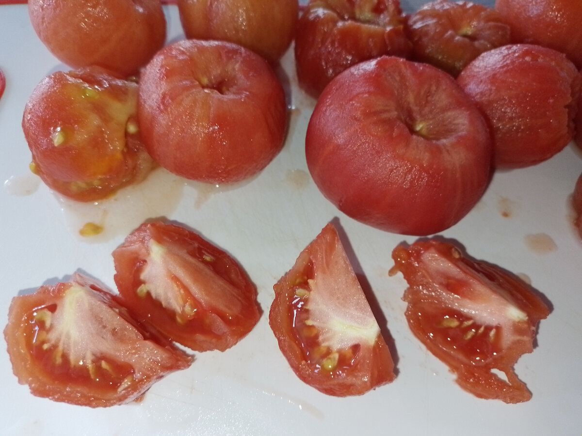 Маринованные помидоры без кожицы в собственном соку | В гостях у Насти | Дзен
