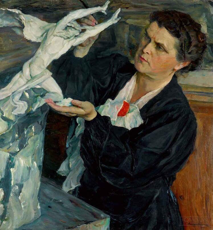 М. В. Нестеров. Портрет Веры Игнатьевны Мухиной. 1940.