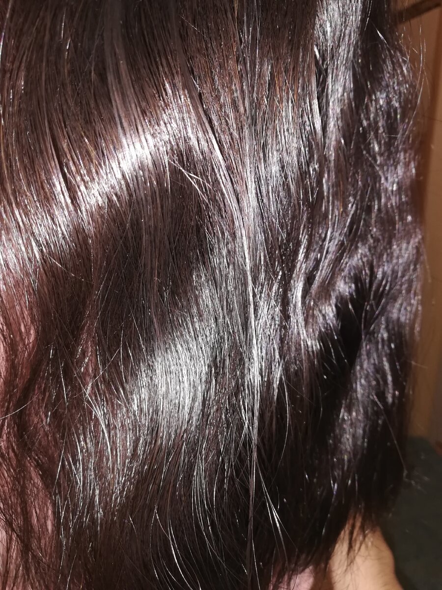 Вот так выглядят мои волосы после 1 применения. 