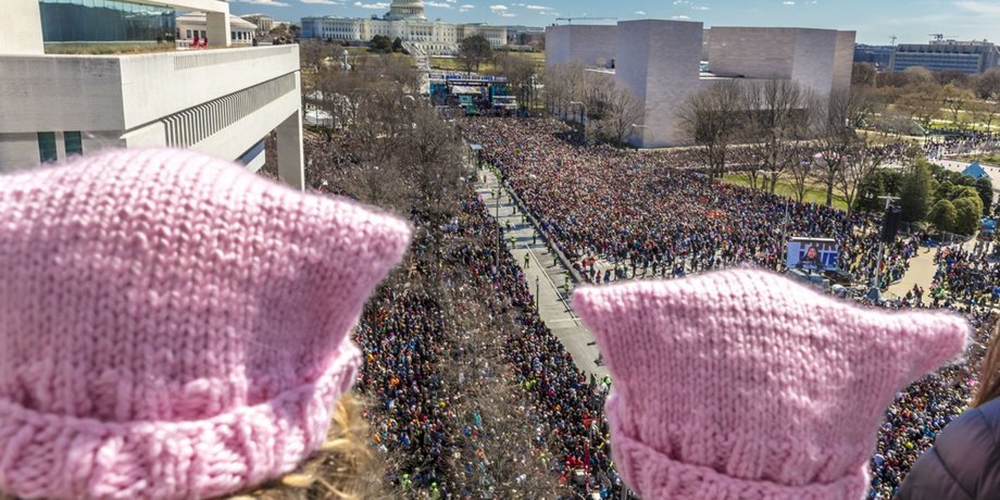 Протест Pussy hats. Фото: Joe Sohm/Visions of America / Contributor