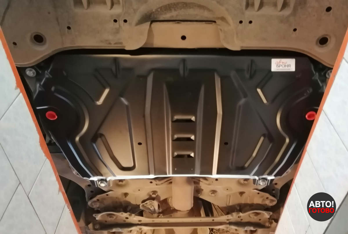 АВТОБРОНЯ. Переднее крепление в сквозные отверстия продольных лонжеронов подрамника