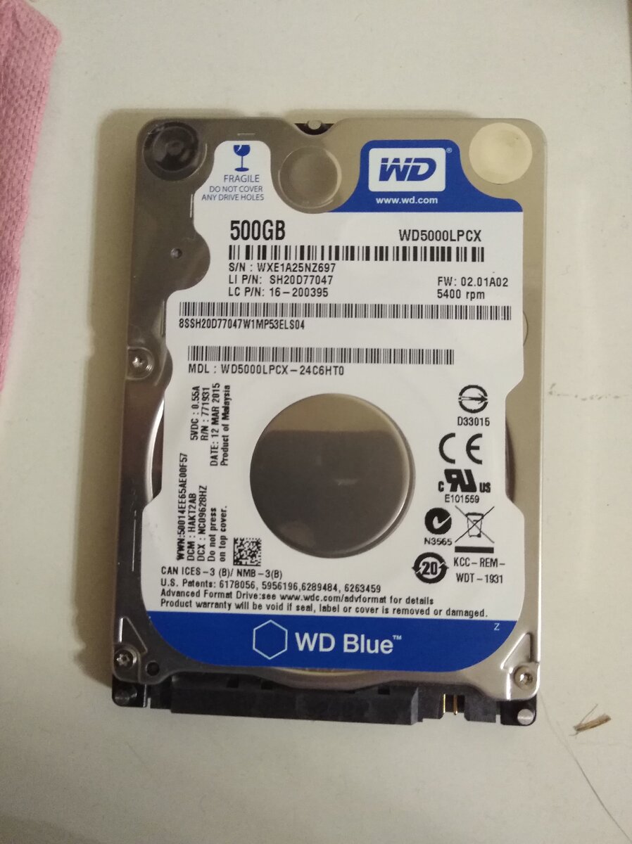 Магнитный жесткий диск WD Blue.