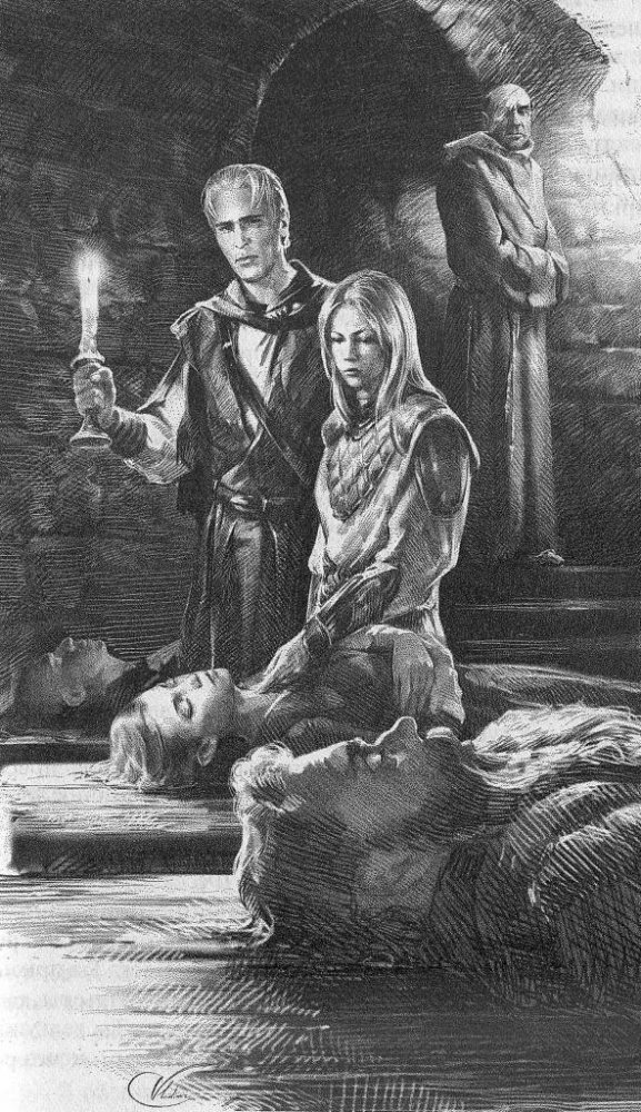 Фесс и самые близкие ему люди в Эвиале, драконица Рыся, Рысь (старшая), Прадд, Сугутор. Это и другие изображения обзора взяты на ресурсе Яндекс.картинки 