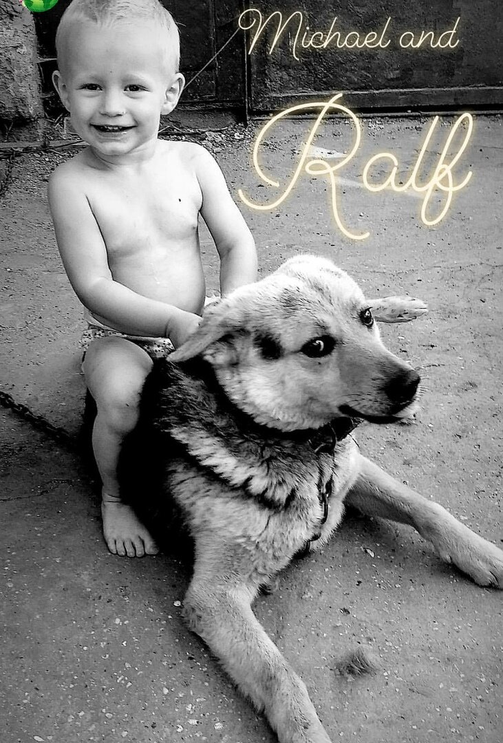 Михаил (сын) и верный друг по клички "Ральф"