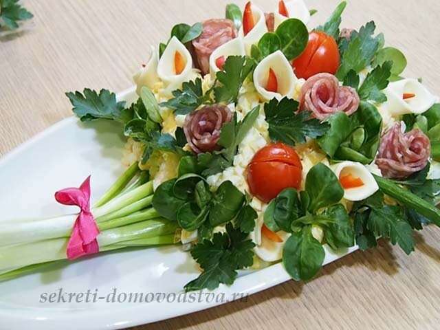 Салат "Букет цветов" 