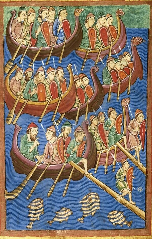 Прибытие викингов в Британию. Источник: pinimg.com