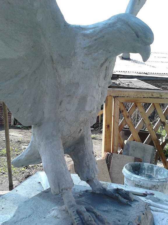 Орёл из арт бетона своими руками.
