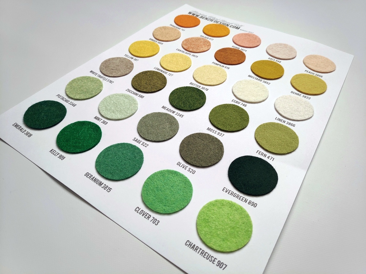 Палитра американского фетра Benziedesign