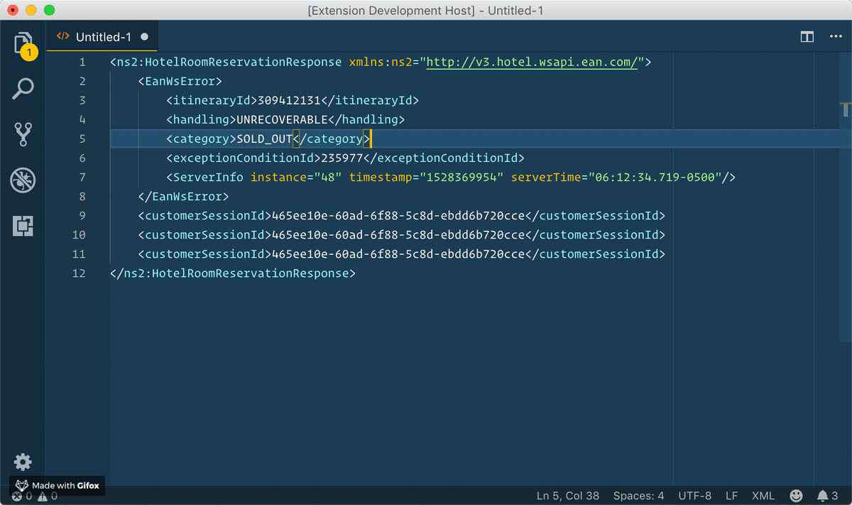 Пример использования расширения XML to JSON