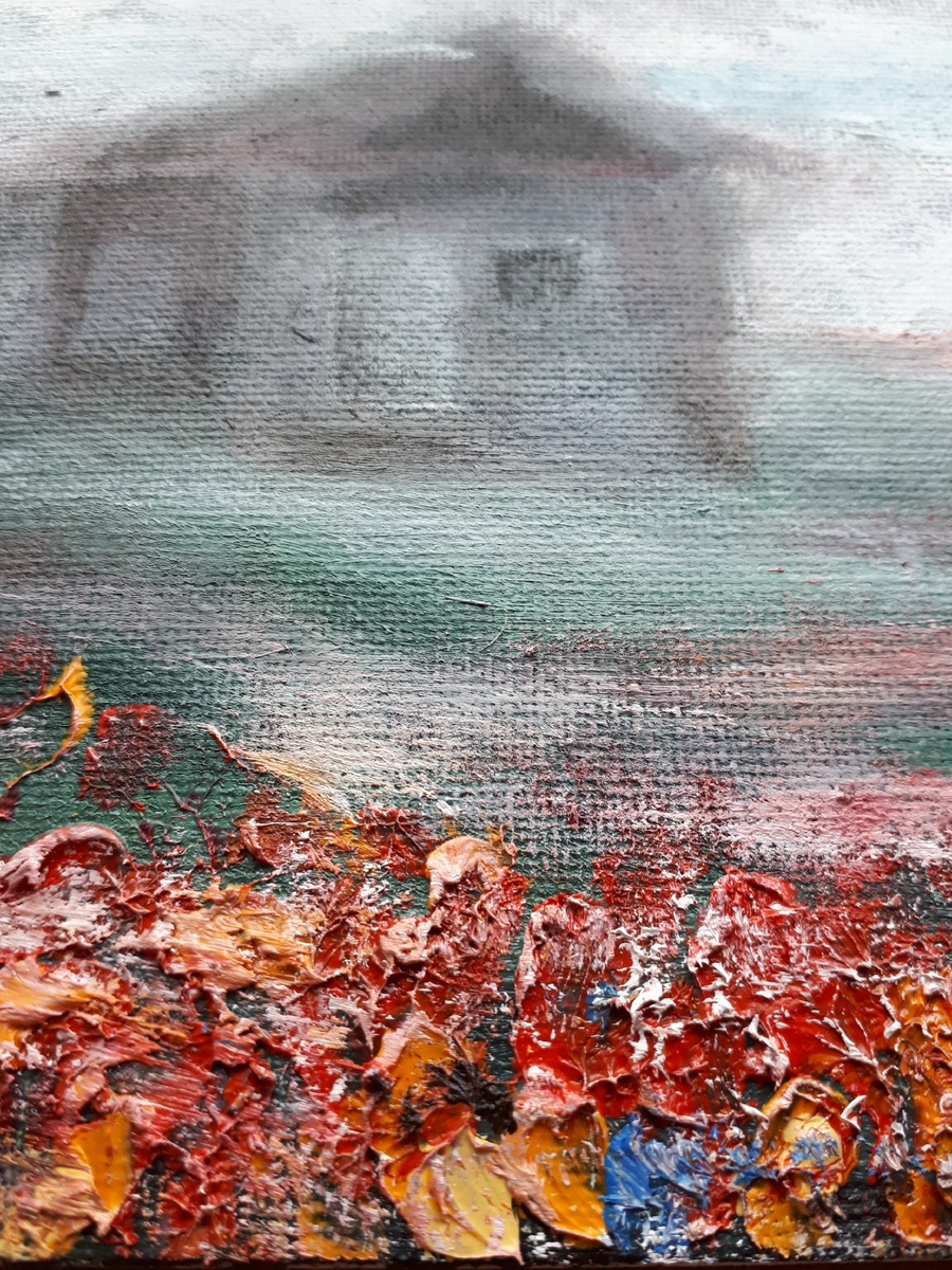 Фрагмент картины маслом.