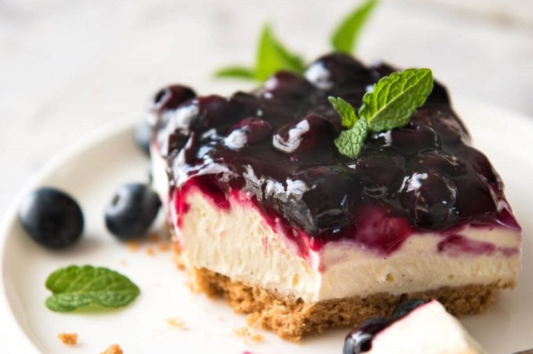 Черничный чизкейк без выпечки