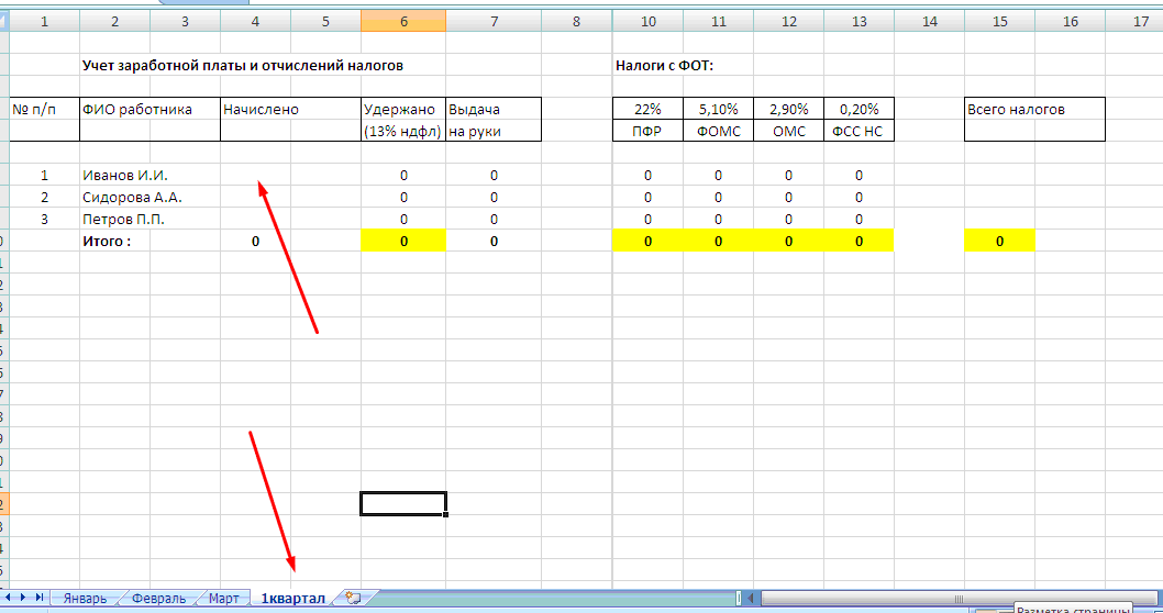 Работа учета оплаты труда