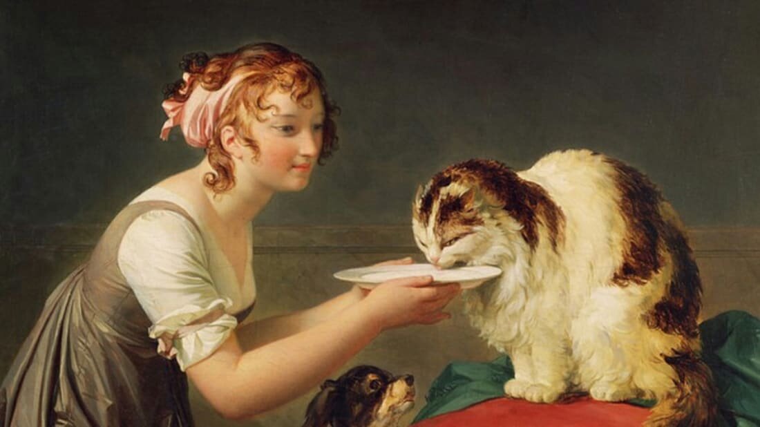 Картина  Le déjeuner du chat, Marguerite Gérard (источник фото wikimedia)