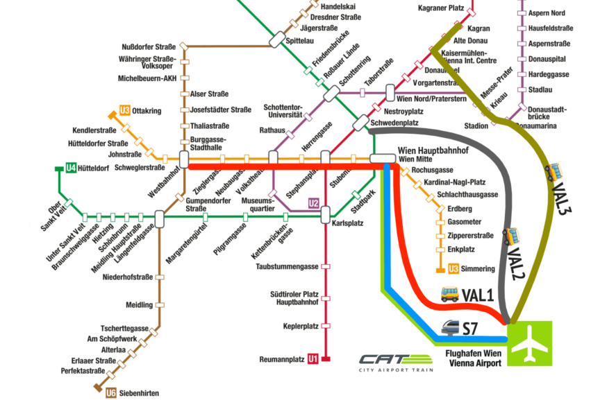 Схема метро вены австрия