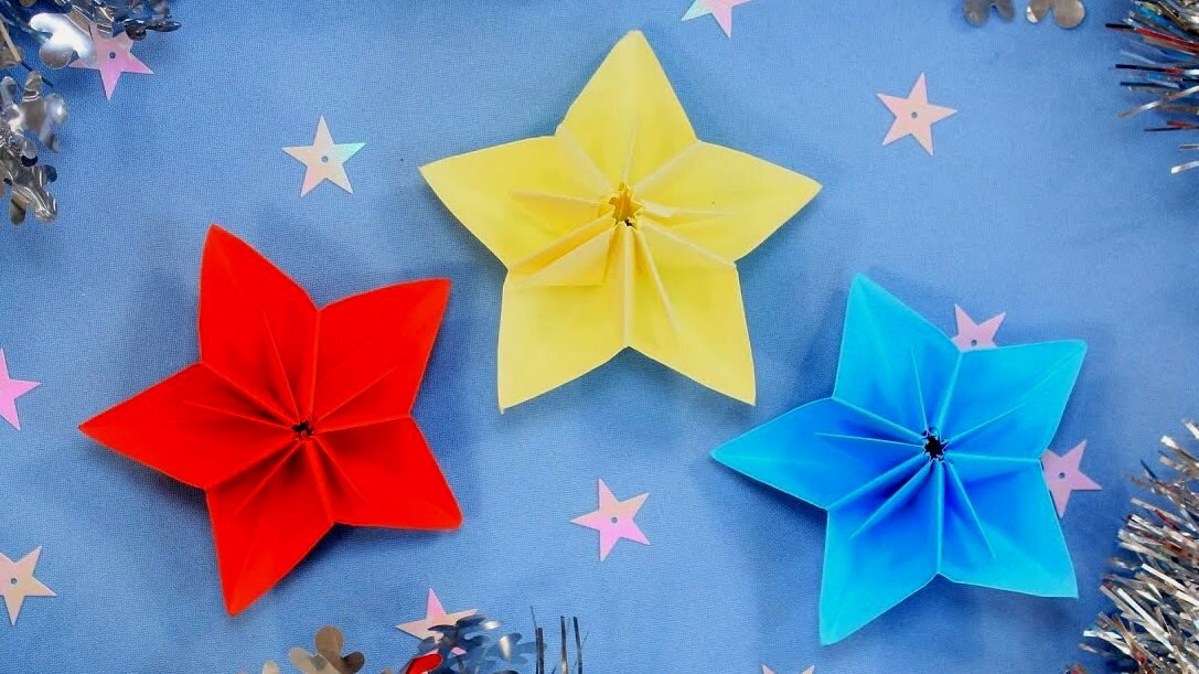Оригами звезды