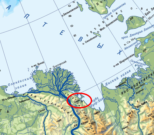 Где находится море лаптевых на карте мира