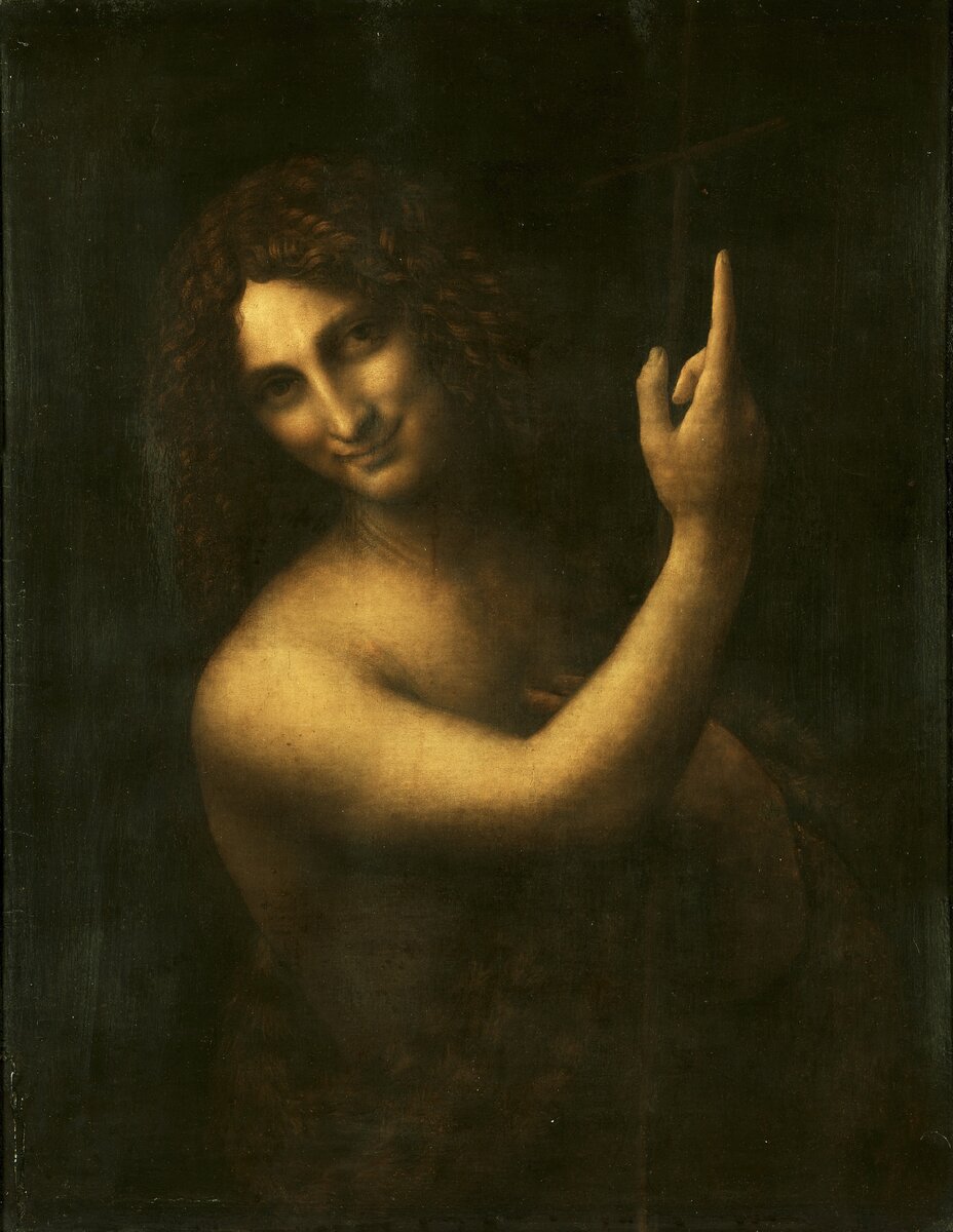 Leonardo da Vinci - Saint John the Baptist. Леонардо да Винчи Иоанн Креститель. 1514-1516. Лувр, Париж