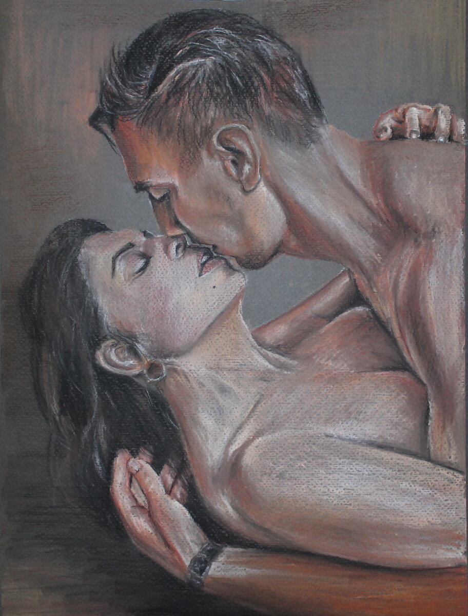 Сухая пастель, бумага А3