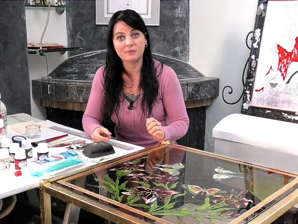 Уникальный авторский мастер-класс по художественной росписи стеклянного столика