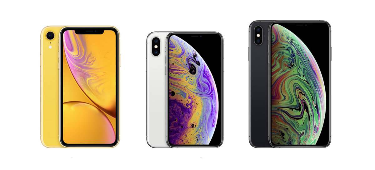 на фото iPhone XR, XS, XS Max(слева на право) фото взято с источника Google