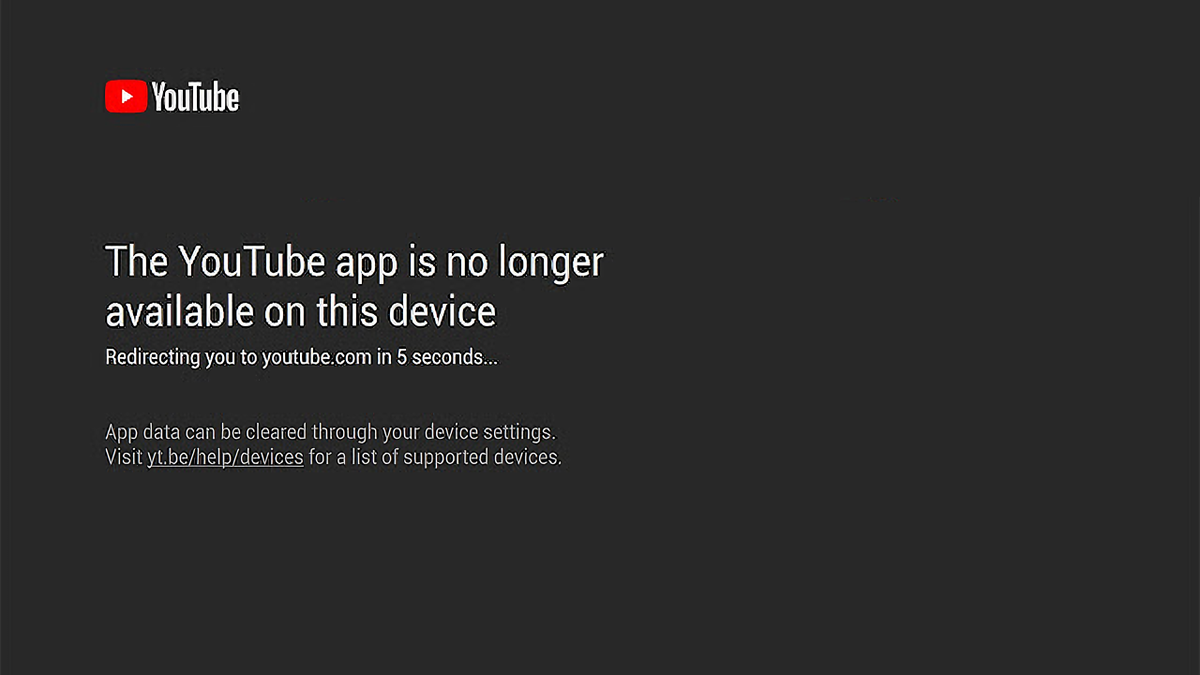 Приложение YouTube больше не поддерживается на этом устройстве | печально, но многие владельцы старых телевизоров теперь не могут смотреть видео на сервисе.