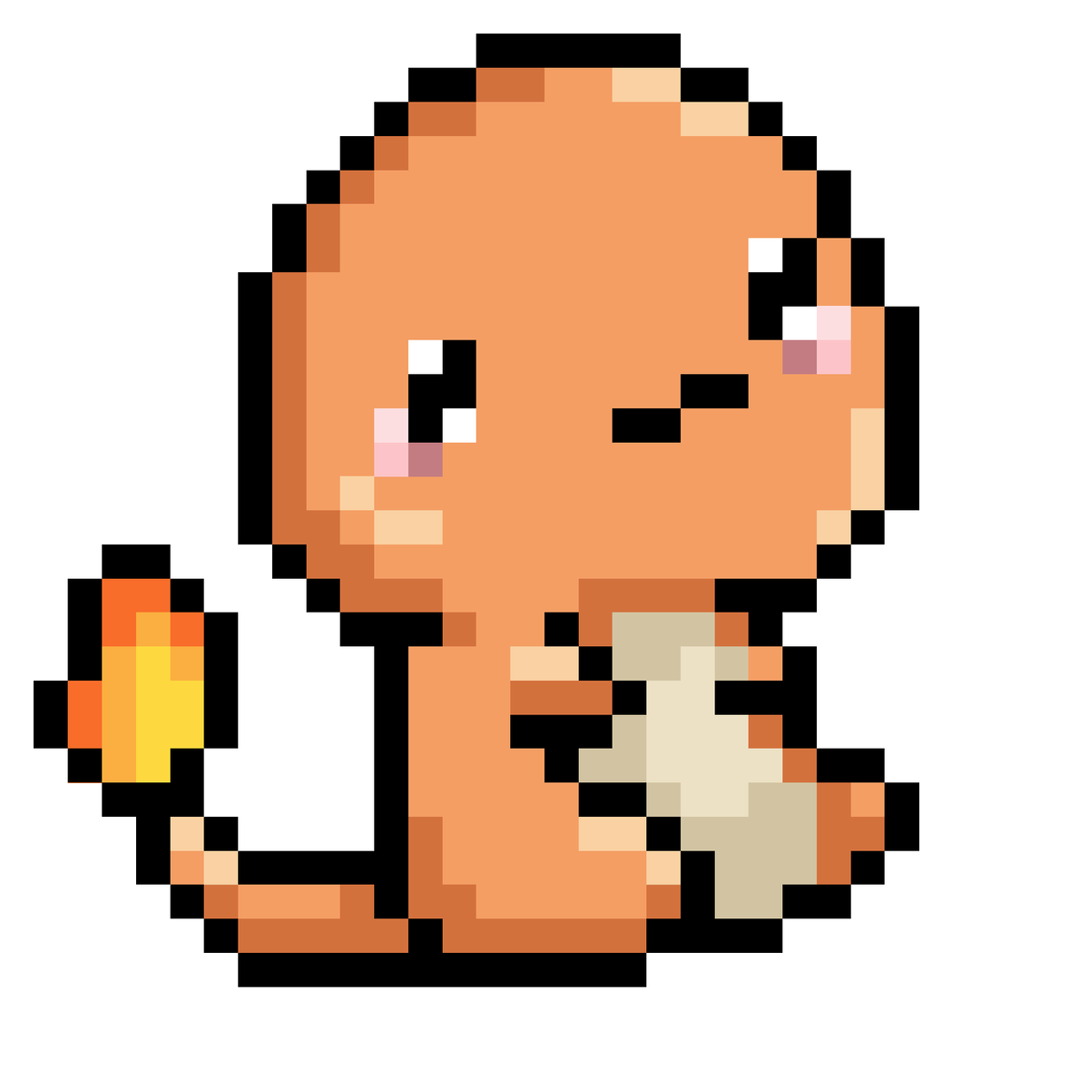 Charmander Pixel Art