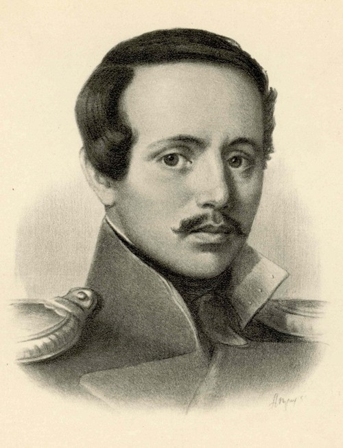 Поэт в форме Тенгинского пехотного полка. Литография В. Бахмана 1860г. по акварели К.А. Горбунова, 1841 г. 