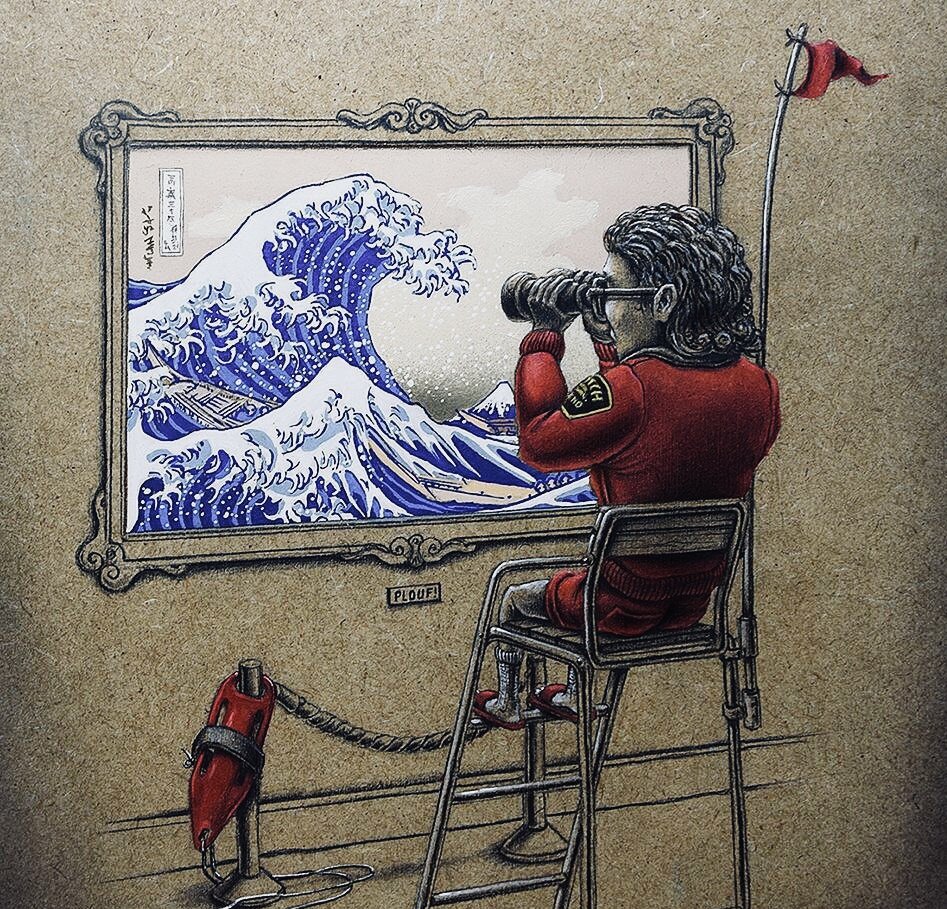 Иллюстрация французского художника, известного под псевдонимом Пез. Он выбрал несколько широко известных произведений и переосмыслил их.  Но далее поговорим все же об эмпатии.