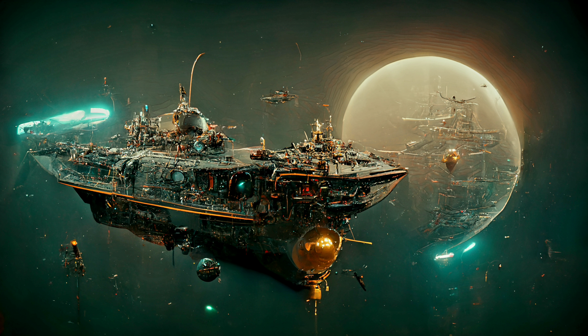 Пиратский корабль шестьдесят девятого столетия.