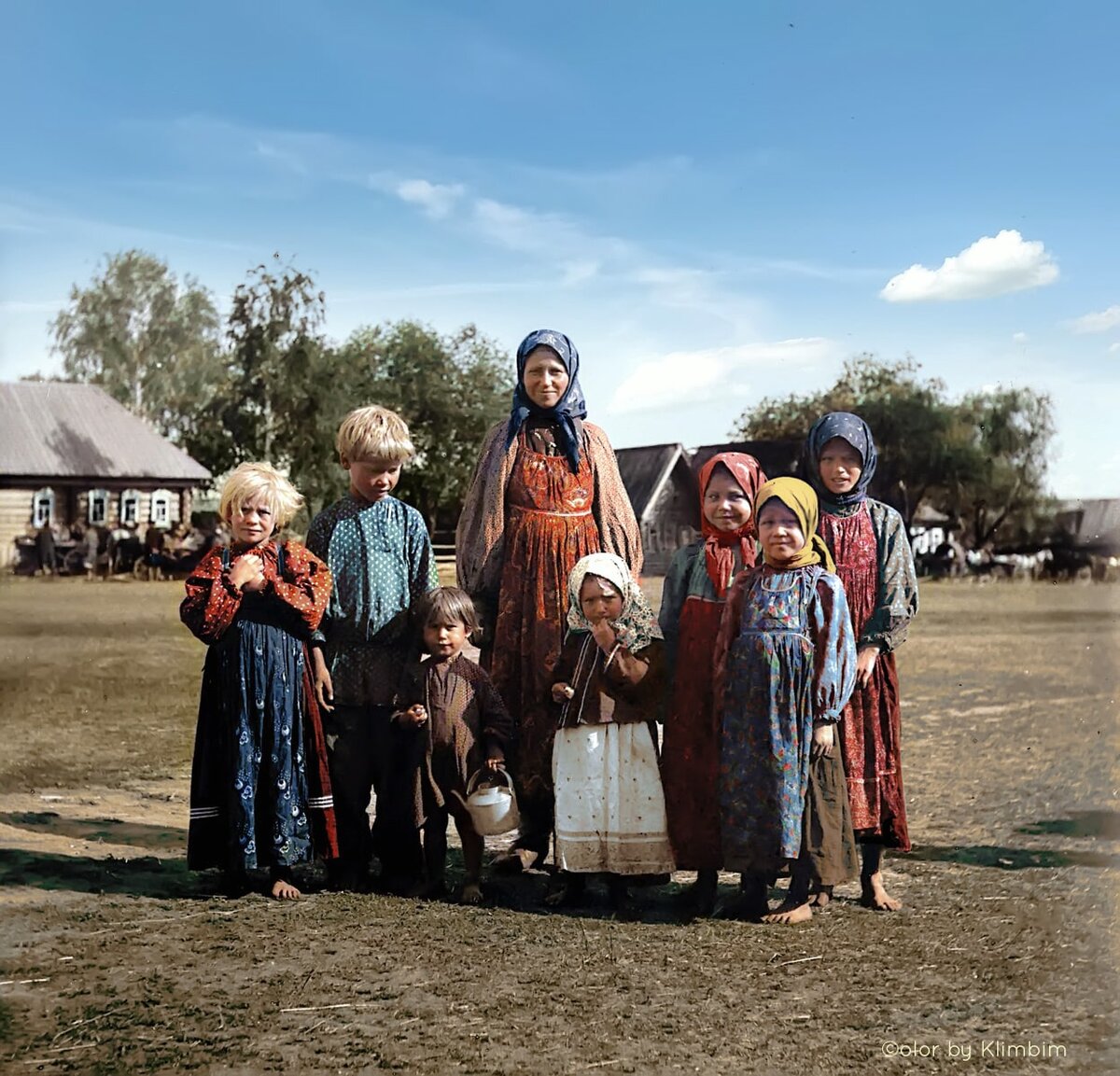 Крестьянские дети, Саратовская губерния, 1906 год.