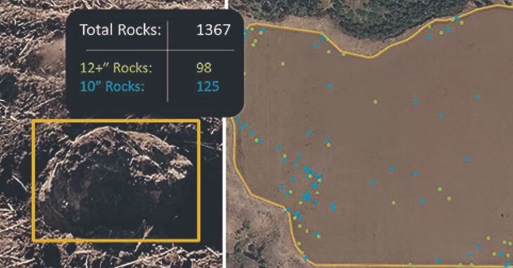    Дроны помогают роботам собирать фермерские камни