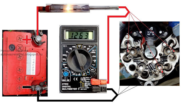 схема зарядки аккумулятора ваз карбюратор | Дзен